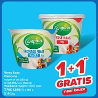 Promoties Verse kaas campina magere - Campina - Geldig van 11/09/2024 tot 23/09/2024 bij Carrefour