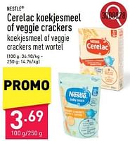 Promoties Cerelac koekjesmeel of veggie crackers - Nestlé - Geldig van 16/09/2024 tot 22/09/2024 bij Aldi