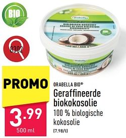 Geraffineerde biokokosolie