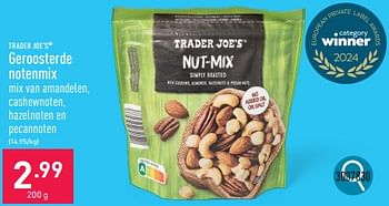 Promoties Geroosterde notenmix - TRADER JOE’S - Geldig van 16/09/2024 tot 22/09/2024 bij Aldi