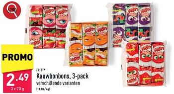 Promoties Kauwbonbons - Fritt - Geldig van 16/09/2024 tot 22/09/2024 bij Aldi