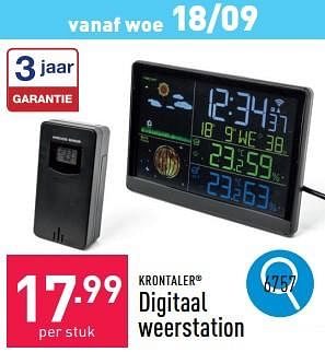 Promoties Krontaler digitaal weerstation - Krontaler - Geldig van 16/09/2024 tot 22/09/2024 bij Aldi