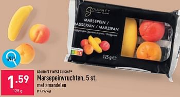 Promoties Marsepeinvruchten - Gourmet Finest Cuisine - Geldig van 16/09/2024 tot 22/09/2024 bij Aldi