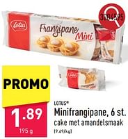 Promoties Minifrangipane - Lotus Bakeries - Geldig van 16/09/2024 tot 22/09/2024 bij Aldi