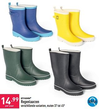 Promoties Regenlaarzen - UP2Fashion - Geldig van 16/09/2024 tot 22/09/2024 bij Aldi