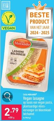 Vegan lasagne-CASA MORANDO 