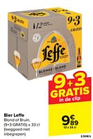 Promoties Bier leffe blond of bruin - Leffe - Geldig van 11/09/2024 tot 23/09/2024 bij Carrefour