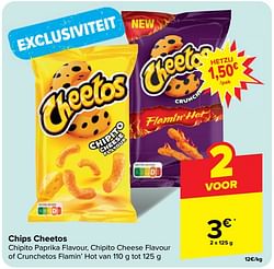 Chips cheetos chipito paprika flavour, chipito cheese flavour of crunchetos flamin’ hot