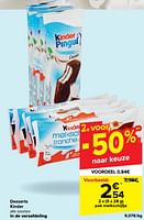 Promoties Desserts melkschij - Kinder - Geldig van 11/09/2024 tot 23/09/2024 bij Carrefour