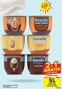 Dubbele smaak karamel-chocolade-Danone