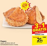 Flappen appel, abrikoos, kers of banketbakkersroom-Huismerk - Carrefour 