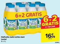 Promoties Halfvolle melk lichte start lactel - Lactel - Geldig van 11/09/2024 tot 23/09/2024 bij Carrefour