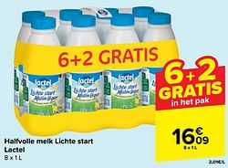 Halfvolle melk lichte start lactel