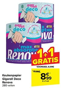 Keukenpapier gigaroll deco renova-Renova