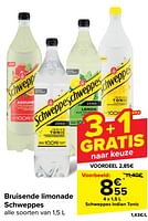 Promoties Schweppes indian tonic - Schweppes - Geldig van 11/09/2024 tot 23/09/2024 bij Carrefour