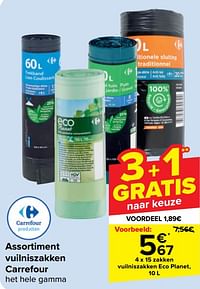 Vuilniszakken eco planet-Huismerk - Carrefour 