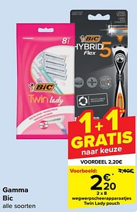 Wegwerpscheerapparaatjes twin lady pouch-BIC