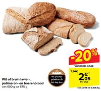 Wit of bruin lavier-, potimaron- en boerenbrood-Huismerk - Carrefour 