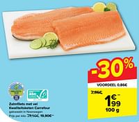 Zalmfilets met vel kwaliteitsketen carrefour-Huismerk - Carrefour 