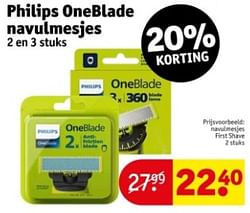 Philips oneblade navulmesjes first shave