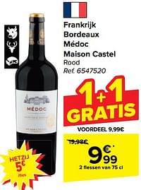 Frankrijk bordeaux médoc maison castel rood-Rode wijnen