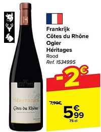 Frankrijk côtes du rhône ogier héritages rood-Rode wijnen