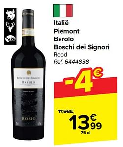 Italië piëmont barolo boschi dei signori rood