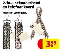 2-in-1 schouderband en telefoonkoord-Huismerk - Kruidvat