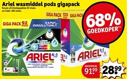 Ariel wasmiddel pods gigapack