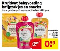 Bio appel-aardbei knijpzakje-Huismerk - Kruidvat