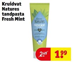 Kruidvat natures tandpasta fresh mint