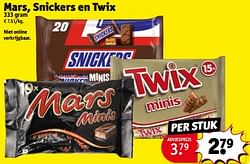 Mars, snickers en twix