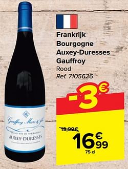 Frankrijk bourgogne auxey-duresses gauffroy rood