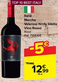 Italië marche velenosi ninfa sibilla vino rosso rood-Rode wijnen