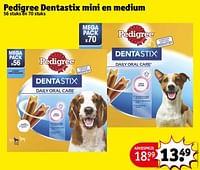 Promoties Pedigree dentastix mini en medium - Pedigree - Geldig van 10/09/2024 tot 22/09/2024 bij Kruidvat