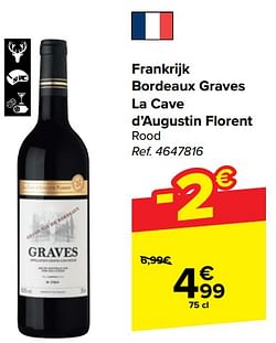 Frankrijk bordeaux graves la cave d’augustin florent rood