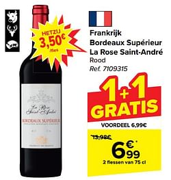 Frankrijk bordeaux supérieur la rose saint-andré rood