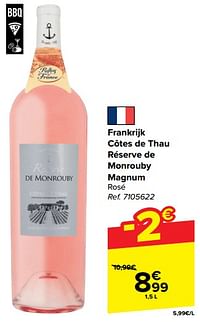 Frankrijk côtes de thau réserve de monrouby magnum rosé-Rosé wijnen