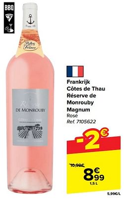 Frankrijk côtes de thau réserve de monrouby magnum rosé