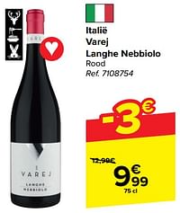 Italië varej langhe nebbiolo rood-Rode wijnen