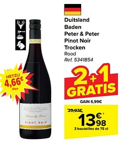 Duitsland baden peter + peter pinot noir trocken rood