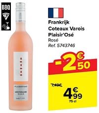 Frankrijk coteaux varois plaisir’osé rosé-Rosé wijnen