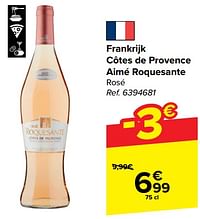 Frankrijk côtes de provence aimé roquesante rosé-Rosé wijnen