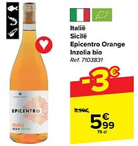 Italië sicilë epicentro orange inzolia bio-Rosé wijnen