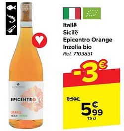 Italië sicilë epicentro orange inzolia bio