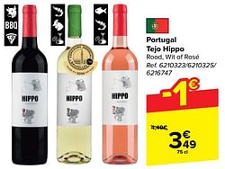 Portugal tejo hippo rood, wit of rosé