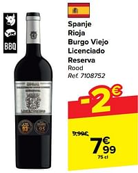 Spanje rioja burgo viejo licenciado reserva rood-Rode wijnen