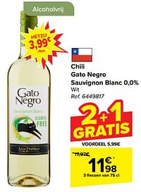 Chili gato negro sauvignon blanc 0,0% wit-Witte wijnen