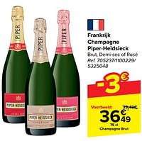 Frankrijk champagne piper-heidsieck brut, demi-sec of rosé-Champagne