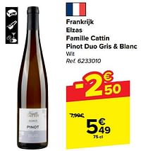 Frankrijk elzas famille cattin pinot duo gris + blanc wit-Witte wijnen